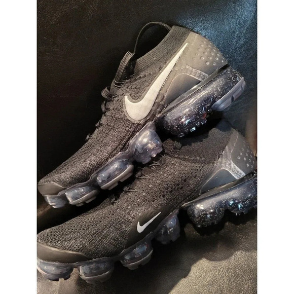 Nike Air VaporMax FlyKnit Gator ISPA Black Silver - Men- Size 7.5 - Brand New main image 5